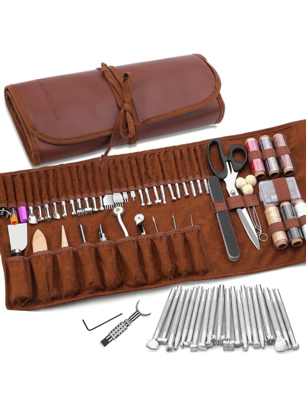 Leather Craft Tools Set for Carving, Stamping & DIY Projects - Essential Kit